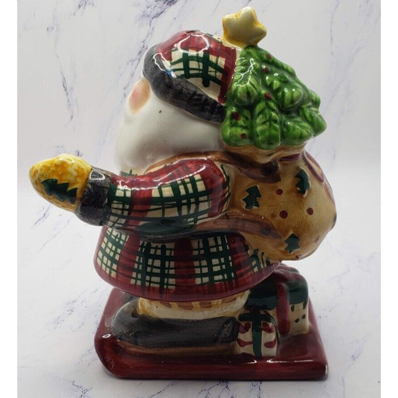 Sakura Classic Santa Christmas Holiday Ceramic 5 Inch Salt Shaker - Picture 2 of 10